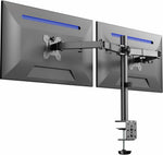 vivo dual monitor desk mount heavy duty fully adjustable steel stand black