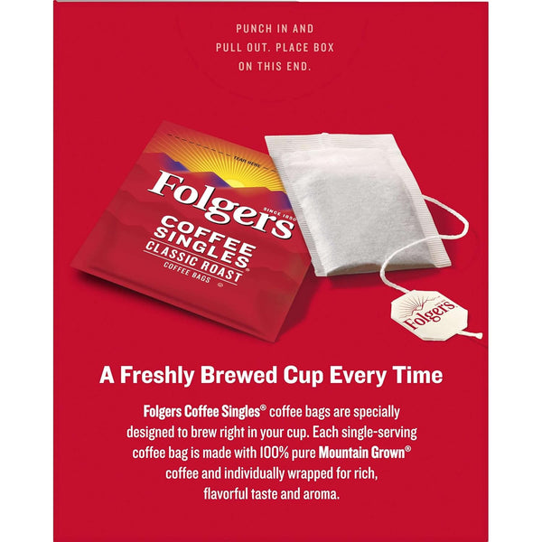 Folgers Classic Roast Coffee Singles, 19 count medium roast coffee pods