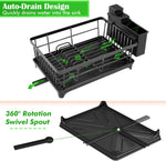 Space-Saving Dish Drying Rack for Kitchen Counters, Black