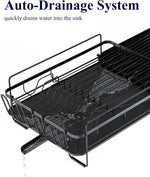 Kitsure Large Dish Drying Rack with Extendable Design for Kitchen Countertops