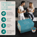 Lifeboost Medium Roast Low Acid Coffee K Cups - Single Origin Organic Coffee Pods