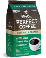 VitaCup Perfect Low Acid Coffee Ground, USDA Organic & Fair Trade, Mycotoxin Free, Dark Roast Guatemala Single Origin