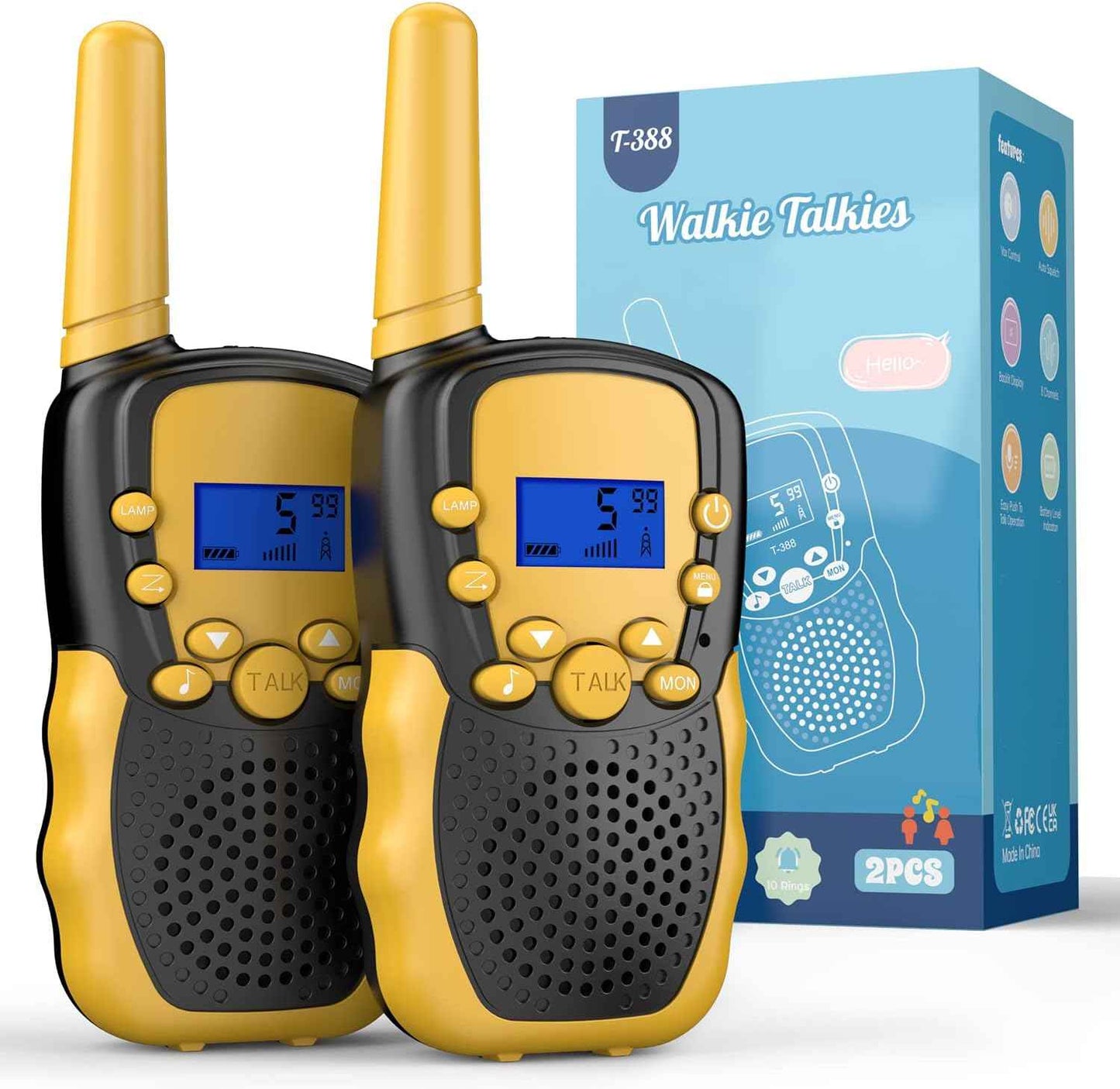 Selieve Toys for 3-12 Year Old Boys Girls, Walkie Talkies for Kids 22 Channels 2 Way Radio Toy with Backlit LCD Flashlight, 3 Miles Range for Outside, Camping, Hiking