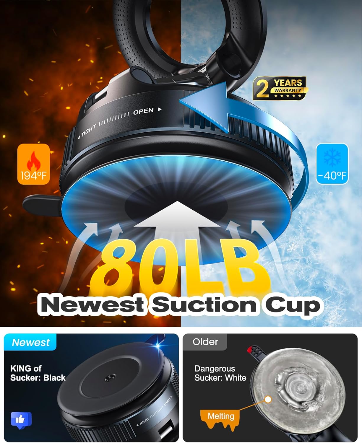 Magnetic Suction Cup Phone Mount for Magsafe, 360° Adjustable Magnetic Car Phone Holder, Pocket Size Foldable Car Mount, Cell Phone Holders for Your Car for iPhone 17 16 15 14 13 12 Series