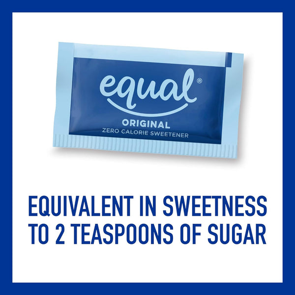 Equal 0-Calorie Sweetener Packets, Aspartame & Acesulfame-K, Zero Calorie Sugar Alternative, 800 Ct