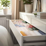 Criusia Drawer Organizer Clothes, 10 Pack Dresser Organizer for Baby Clothes, Underwear, Sock- Foldable Closet Organization and Storage Dividers Bins for Nursery, Bedroom (Beige)