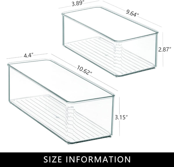 Deep Drawer Organizer Bins for Bathroom, Pantry, Office, and Desk