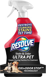 Resolve Ultra Pet Carpet Cleaner Spray for tough stains and odors, 32oz bottle, 1 pack