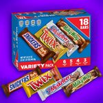 snickers, twix, milky way & 3 musketeers individually wrapped full-size milk chocolate candy bars bulk assortment 33.31 oz 18 bars