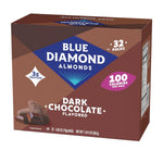 Blue Diamond Almonds Dark Chocolate Cocoa Dusted Snack Nuts, 100 Calorie Packs, 32 Count