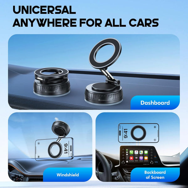 Car Phone Holder for MagSafe with 360° Adjustable Mount and Super Strong Magnetic