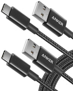 anker 2-pack usb a to usb c cable for iphone 17 series, samsung galaxy s10 and more (black, 3ft)
