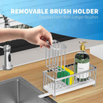 304 Stainless Steel Silver Sponge Holder Kitchen Sink Organizer Rustproof