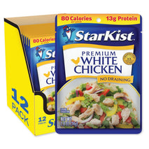 StarKist Premium White Chicken - 2.6 oz Pouches, Pack of 12