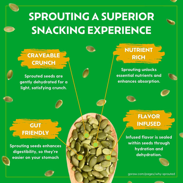 Go Raw Organic Sprouted Pumpkin Seeds, 14 Oz, Non-GMO, Gluten-Free, Vegan, Nut-Free, Protein-Rich Snack
