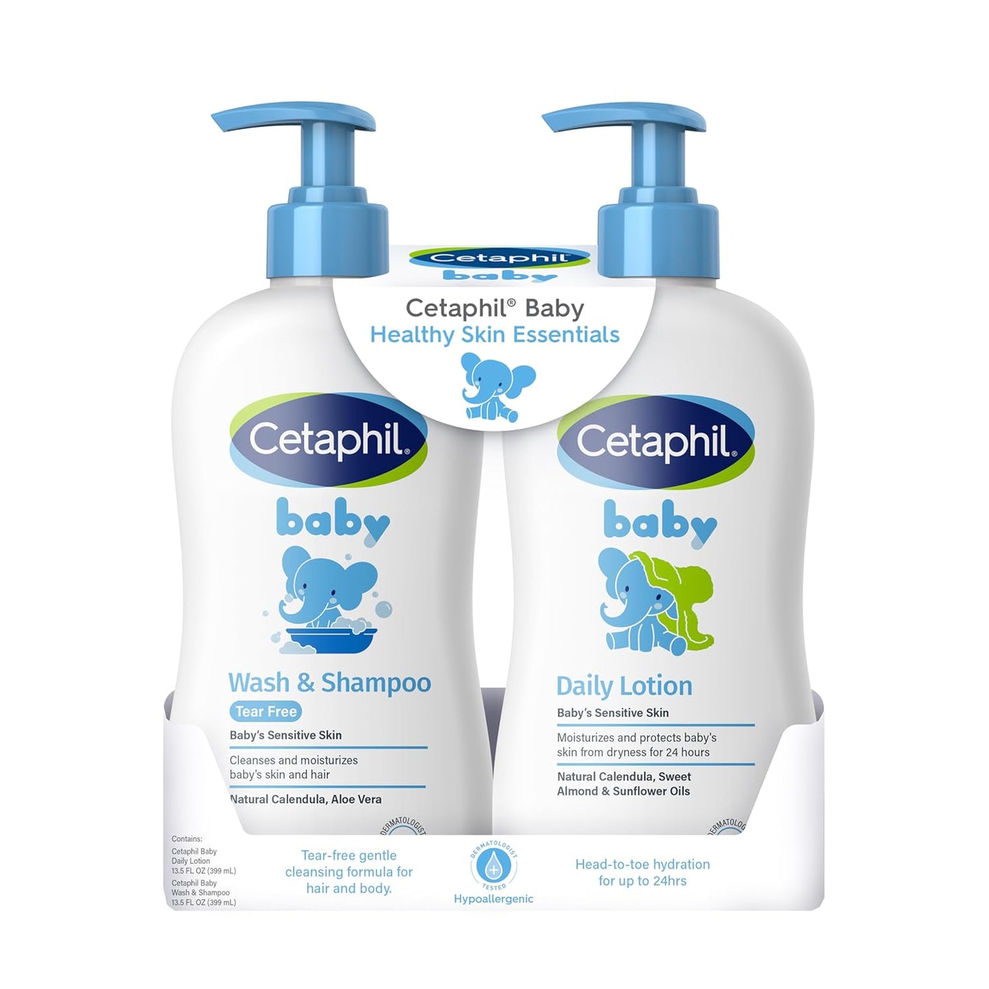 Cetaphil Baby Shampoo and Body Wash with Organic Calendula, Tear Free, Hypoallergenic, Ideal for Everyday Use, Dermatologist Tested, 7.8oz
