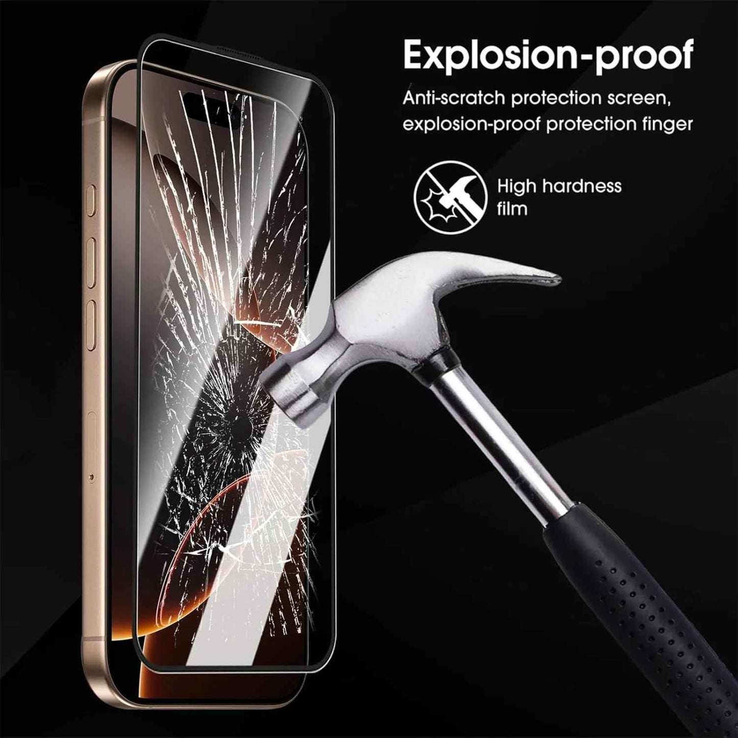 tempered glass screen protector for iPhone 17 with Auto-Alignment Kit, Auto Dust, 9H+ Military Grade Shatterproof, Glass Film, HD Clear, Case Friendly