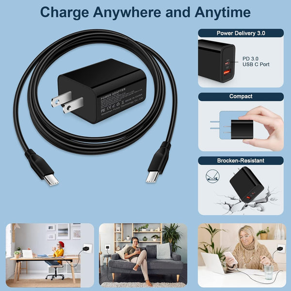 20W Type C Charger Compatible for Moto G Power and Stylus Phones