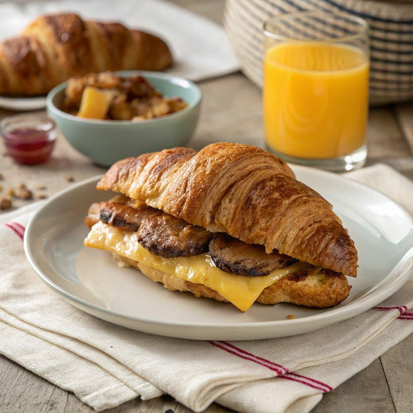 Jimmy Dean Sausage, Egg and Cheese Croissant Breakfast Sandwich, 8 Count Frozen Package
