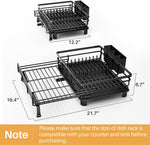 SNTD Extendable Dish Drying Rack for Kitchen Counter