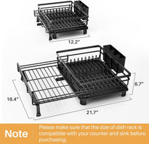 SNTD Extendable Dish Drying Rack for Kitchen Counter
