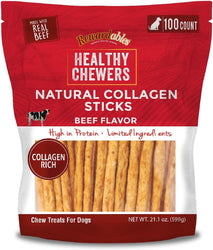 Rewardables natural collagen and beef dog chews for healthy joints and skin 100 count high protein