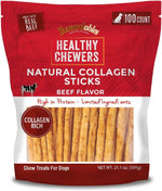Rewardables natural collagen and beef dog chews for healthy joints and skin 100 count high protein