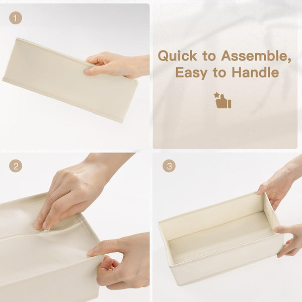 14 Pack Beige Drawer Organizer for Baby Clothes and Storage
