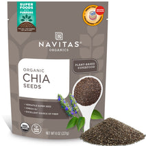 navitas organics chia seeds, 8oz, organic, non-gmo, vegan, gluten-free, 38 servings