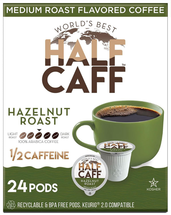 Half Caff Dark Roast Coffee Pods, 100 ct, Single Serve Pods, 100% Arabica, Keurig Compatible