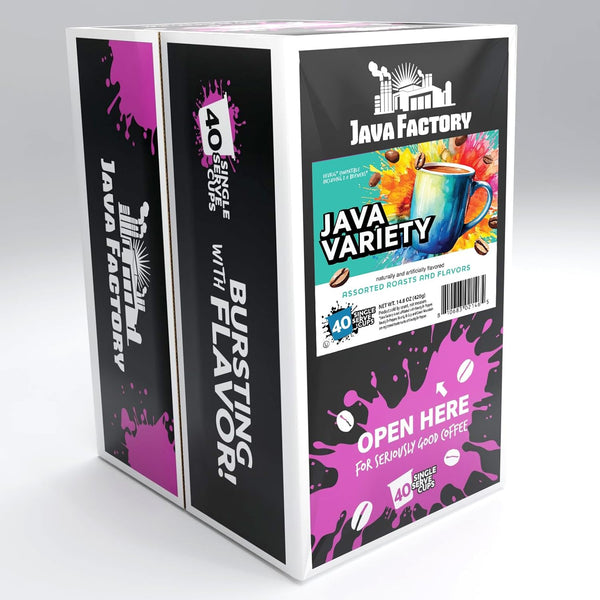 Java Factory assorted coffee pods compatible with Keurig coffee machine 40 count