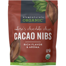 Viva Naturals Organic Cacao Nibs, 1 LB (454 g), Unsweetened, Keto Friendly, Vegan, Non-GMO, Gluten-Free