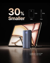 INIU Portable Charger, Ultra Small 45W Fast Charging Power Bank with Built-in AC Wall Plug, 10000mAh GaN 3-in-1 Battery Pack for Flight-Safe Travel, for iPhone 17 16, Samsung S26, iPad etc, Black