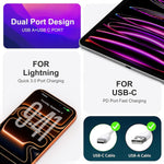 3 Pack USB C Wall Charger with Dual Ports for iPhone and iPad
