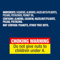 planters unsalted premium nuts 34.5 oz resealable container with roasted california pistachios and mixed nuts