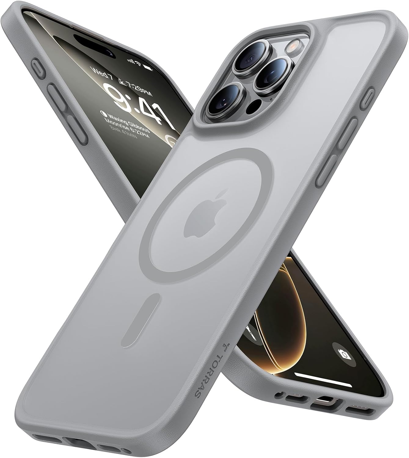 TORRAS for iPhone 17 Pro Case, Shockproof Magnetic [Camera Control][Military-Grade Protective][Fit for MagSafe] Slim Translucent Anti-Fingerprint Phone Case for iPhone 17 Pro 6.3", Deep Blue - Rayz Mart