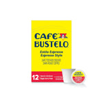Café Bustelo Espresso Style Dark Roast Coffee Pods, 12 Count, Single Serve