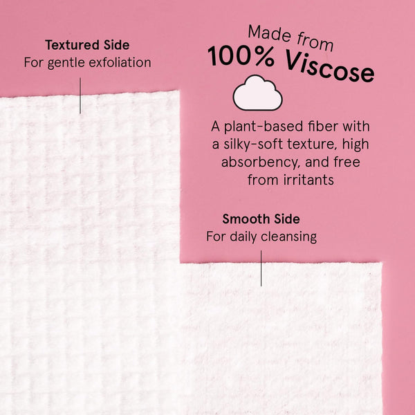 grace & stella XL disposable face towels - ultra-soft & absorbent vegan travel essentials for cleansing & makeup removal