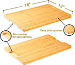 Large 18 inch bamboo cutting board for kitchen use
