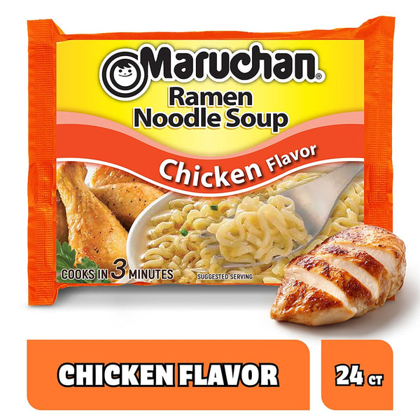 Maruchan Ramen Noodle Soup, Chicken Flavor - Quick & Easy Japanese-Style Instant Noodles
