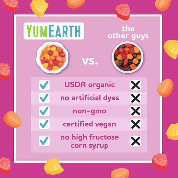 YumEarth Organic Tropical Fruit Snacks (Pack of 35) - 0.7 Ounce Snacks Packs - Non GMO, Gluten Free, Vegan, Dye Free - Pineapple, Raspberry, Mango