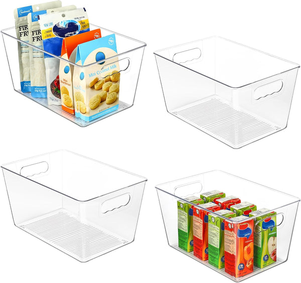 Clear Plastic Storage Bins for Home Organization and Storage