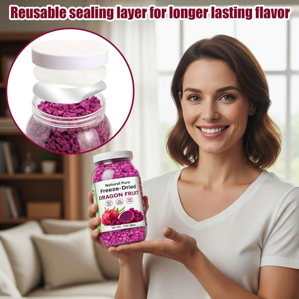 Freeze Dried Dragon Fruit Pieces, 7oz, 100% Natural, Gluten-Free, Vegan