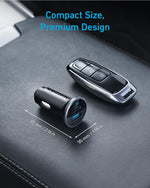 Anker 323 USB-C Car Charger Adapter, 52.5W Cigarette Lighter Charger with 30W PowerIQ 3.0 Fast Charging for iPhone 17/16/15/14/13/12 Series, Galaxy S25/24, Pixel