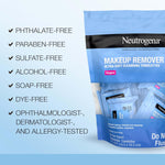Neutrogena daily makeup remover wipes, 20 count, single face cleansing towelettes, alcohol-free, 100% plant-based