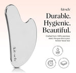 kitsch stainless steel gua sha facial tools 100% stainless steel silver