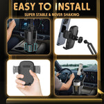 Phone Holders for Your Car, 2 in 1 Universal Cup Holder Expander Adjustable Base with Phone Mount, Long Arm with 360°Rotation Cup Holder Phones Mount for Car Compatible with All Smartphones - Rayz Mart