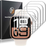 lk 6 pack anti-scratch self-healing soft tpu screen protector for apple watch series 11 10 42mm