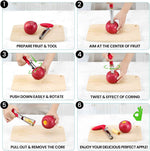 SCHVUBENR premium apple corer tool with sharp stainless steel blades for easy apple and pear coring