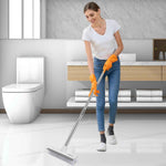 SetSail 51-inch Adjustable Handle 2 in 1 Stiff Bristle Floor Scrubber for Shower Bathroom Garage Kitchen